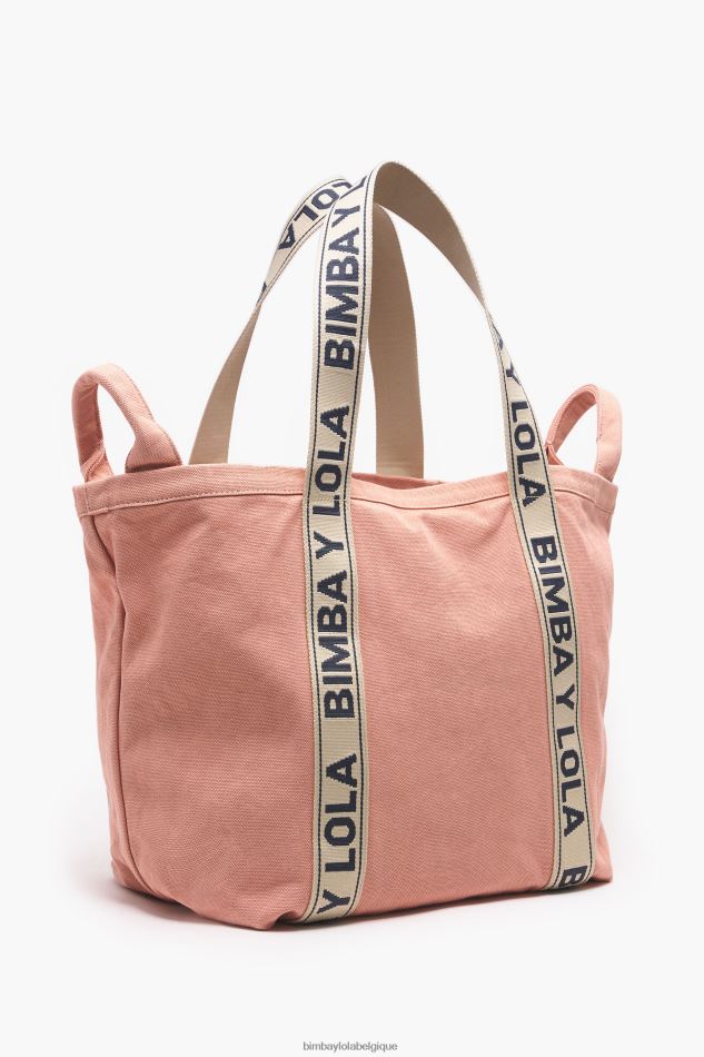 accessoires Bimba Y Lola sac cabas en toile rose HV4486117