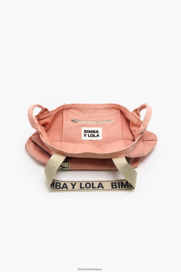 accessoires Bimba Y Lola sac cabas en toile rose HV4486117