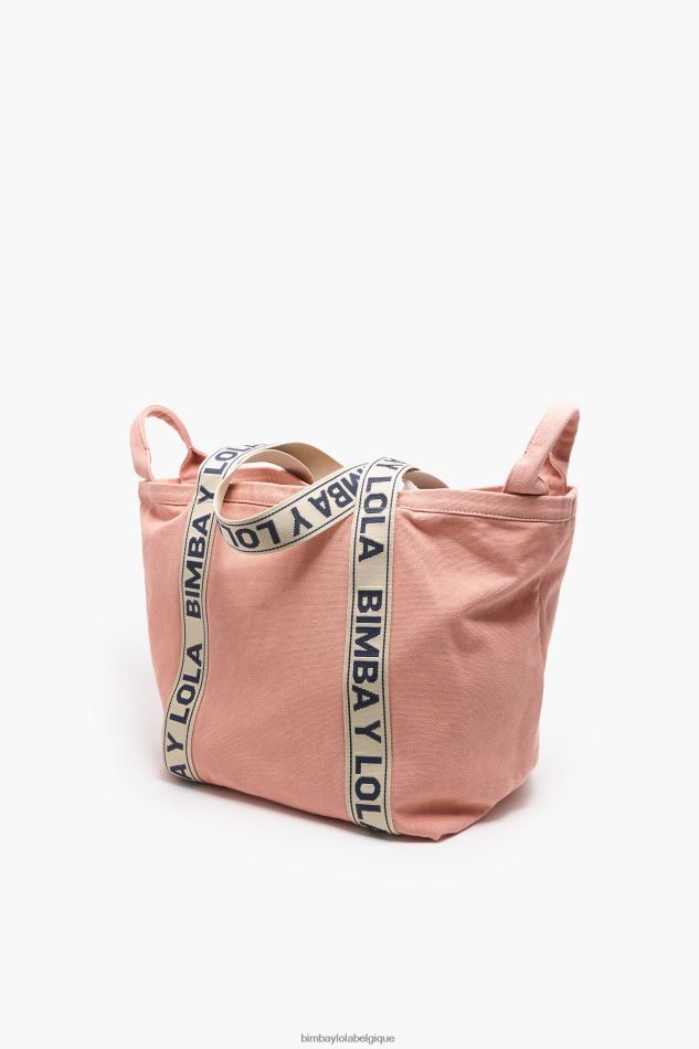 accessoires Bimba Y Lola sac cabas en toile rose HV4486117