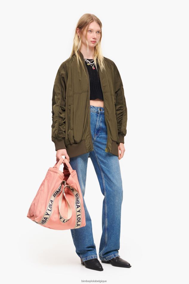 accessoires Bimba Y Lola sac cabas en toile rose HV4486117