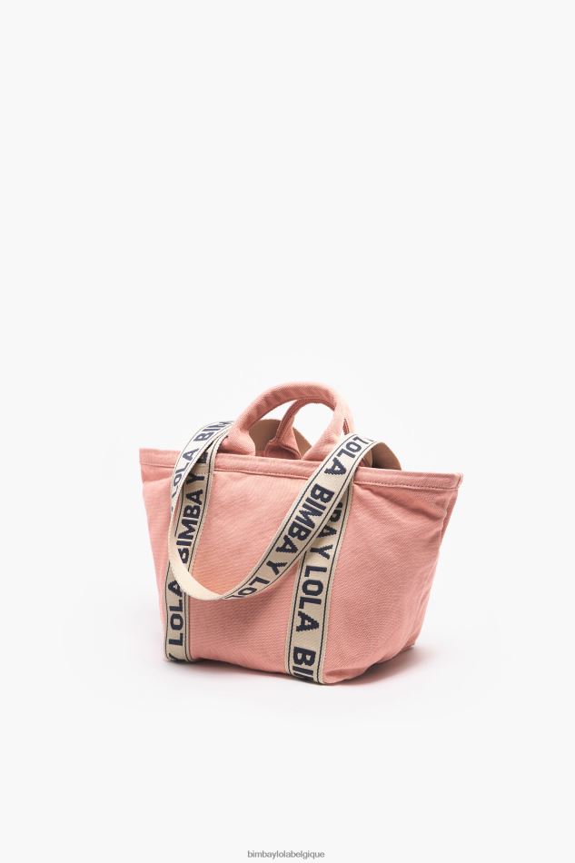 accessoires Bimba Y Lola sac cabas en toile rose HV448683