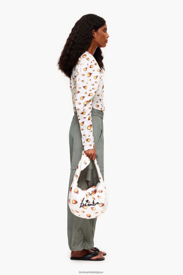 accessoires Bimba Y Lola sac seau en nylon imprimé feu HV4486120