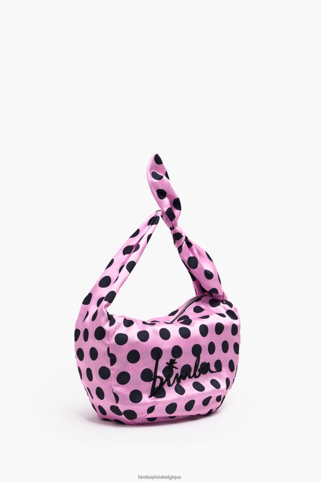 accessoires Bimba Y Lola sac seau en nylon à pois rose HV4486118