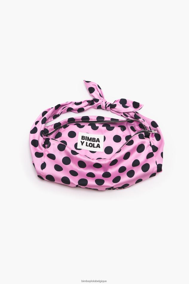 accessoires Bimba Y Lola sac seau en nylon à pois rose HV4486118