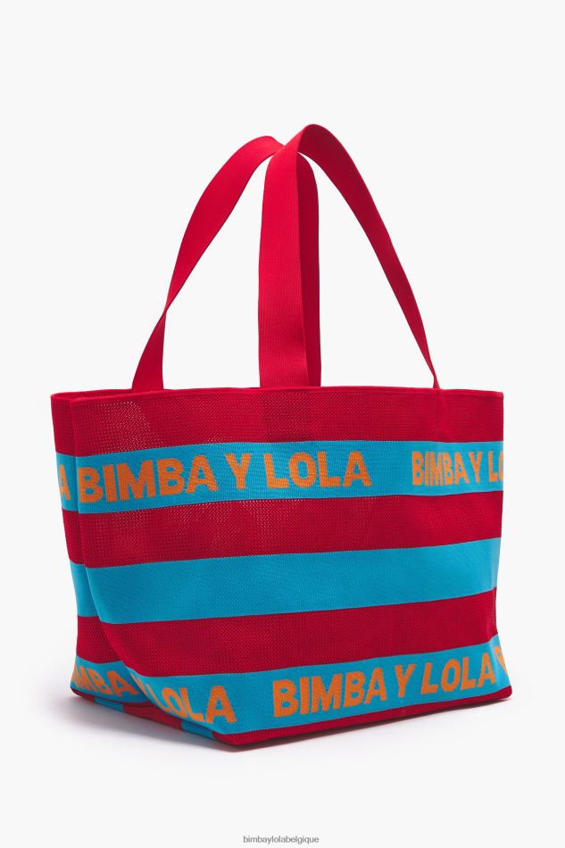 accessoires Bimba Y Lola sac shopping en maille rouge HV4486126