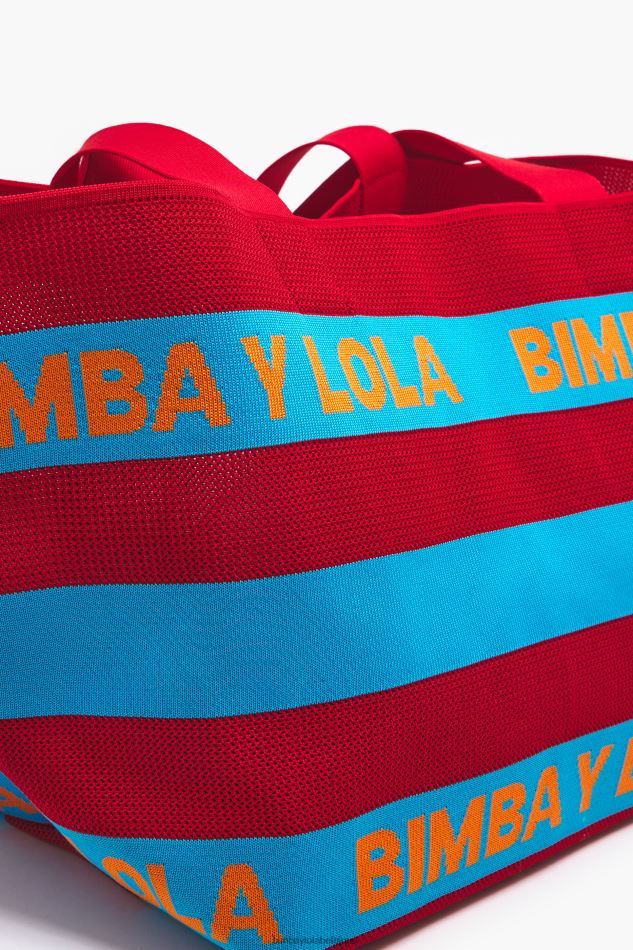 accessoires Bimba Y Lola sac shopping en maille rouge HV4486126