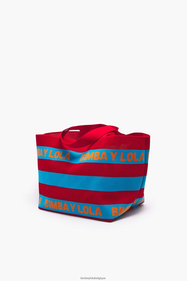 accessoires Bimba Y Lola sac shopping en maille rouge HV4486126