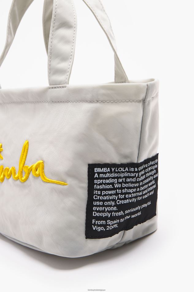 accessoires Bimba Y Lola mini sac trapèze en nylon gris glace HV4486158