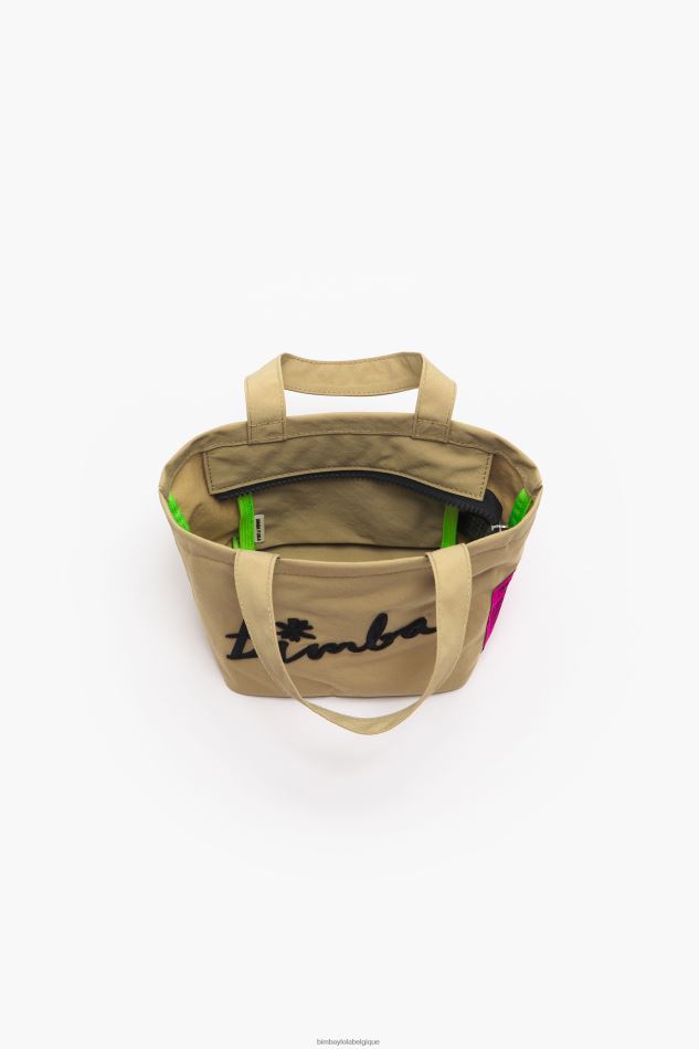 accessoires Bimba Y Lola mini sac trapèze en nylon naturel HV4486157