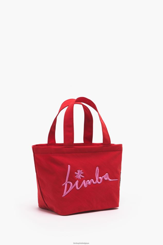 accessoires Bimba Y Lola mini sac trapèze en nylon rouge HV4486159