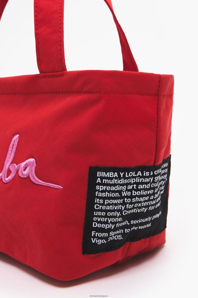 accessoires Bimba Y Lola mini sac trapèze en nylon rouge HV4486159