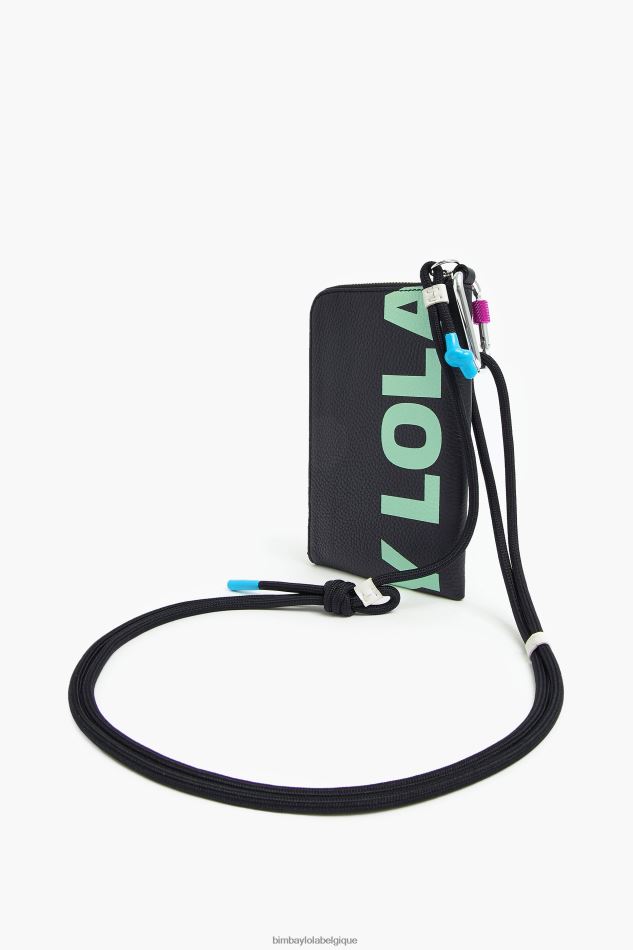 accessoires Bimba Y Lola pochette multifonction en cuir noir HV4486164