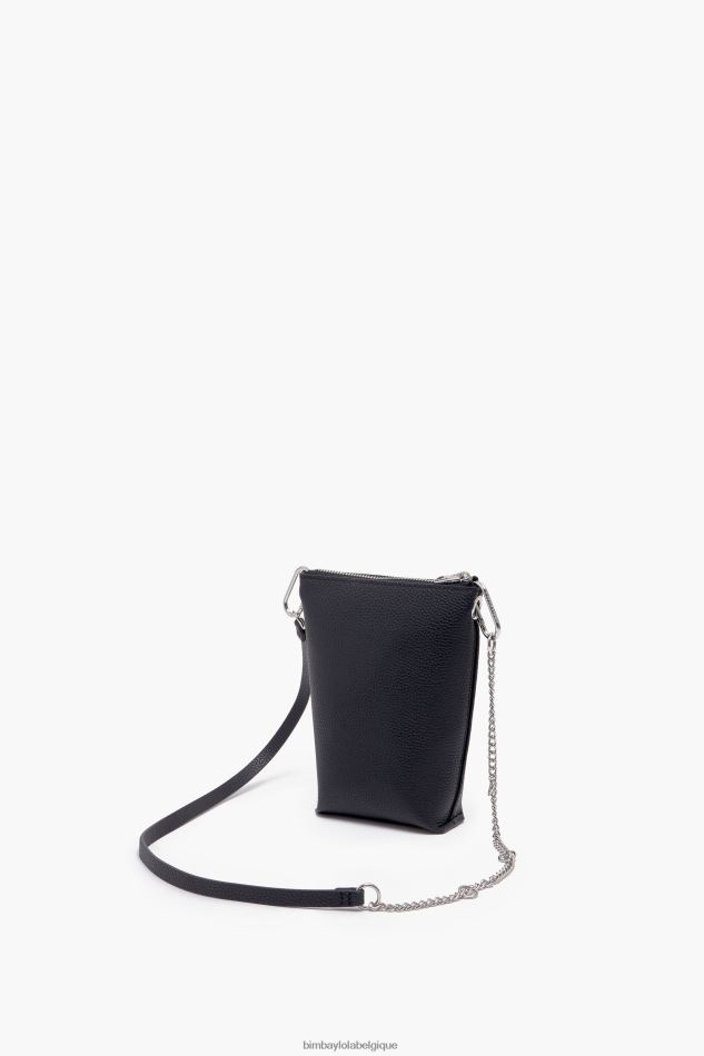 accessoires Bimba Y Lola sac à bandoulière en cuir noir HV4486151