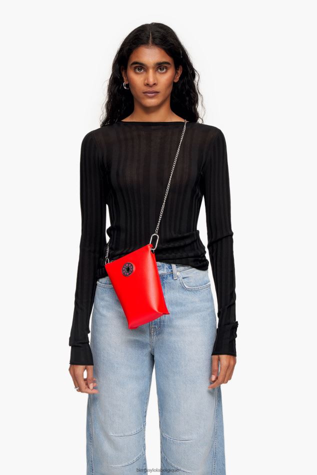 accessoires Bimba Y Lola sac à bandoulière en cuir rouge HV4486150