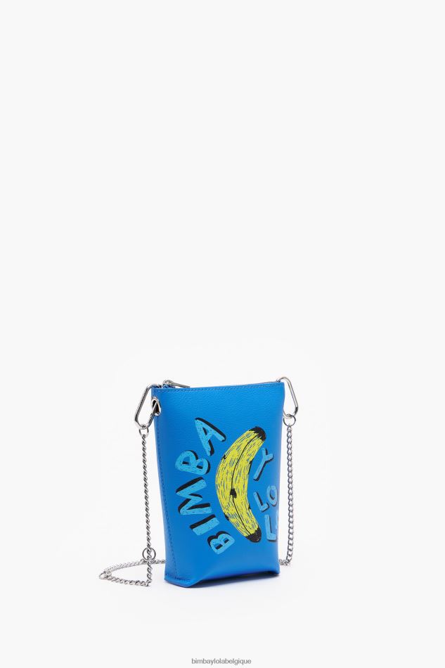 accessoires Bimba Y Lola sac à bandoulière à imprimé banane byl bleu HV4486152