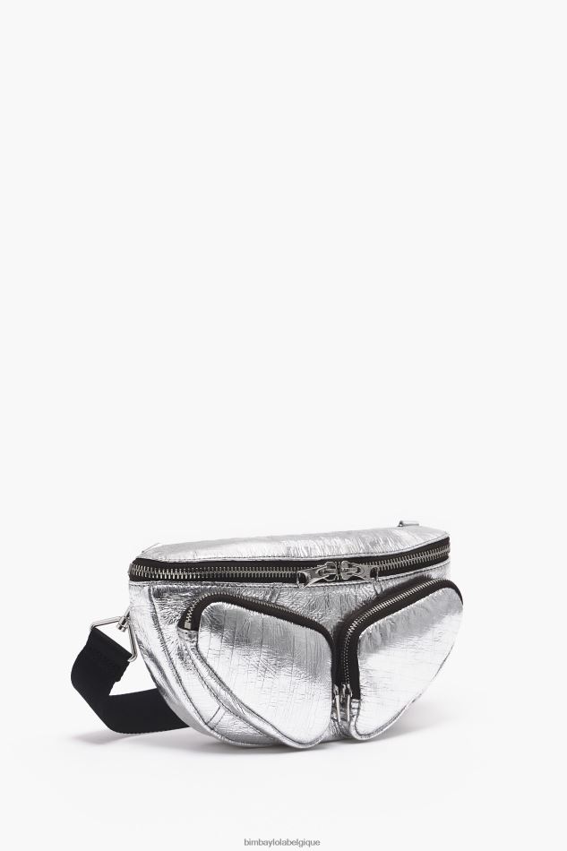 accessoires Bimba Y Lola sac banane de poche en cuir argent HV448617