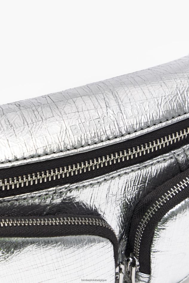 accessoires Bimba Y Lola sac banane de poche en cuir argent HV4486172