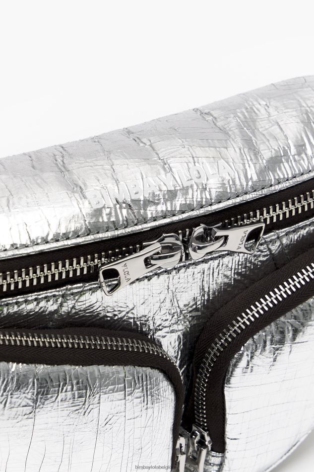 accessoires Bimba Y Lola sac banane de poche en cuir argent HV448617