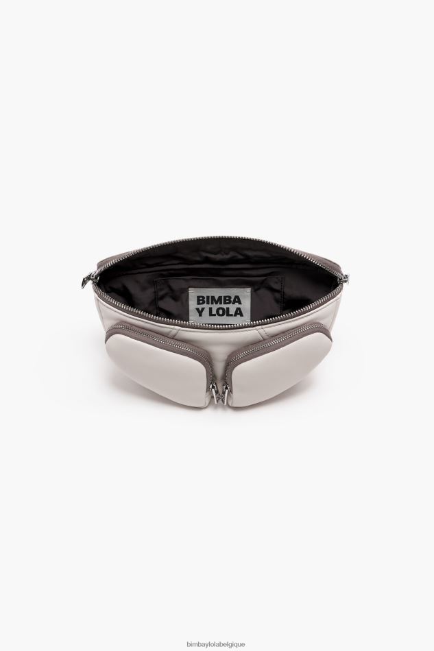 accessoires Bimba Y Lola sac banane de poche en cuir blanc HV448619