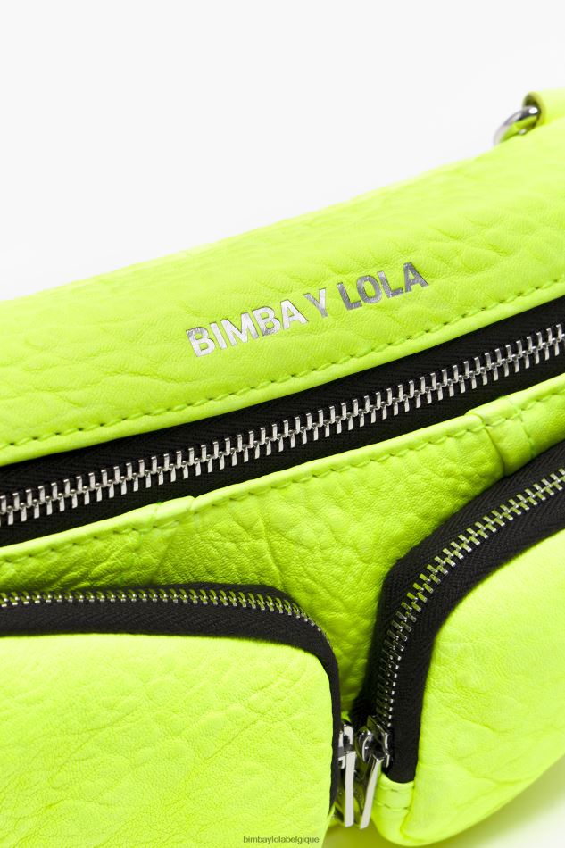 accessoires Bimba Y Lola sac banane de poche en cuir jaune HV4486169