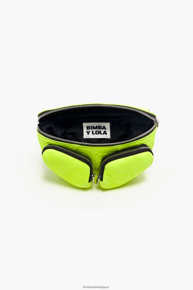 accessoires Bimba Y Lola sac banane de poche en cuir jaune HV4486169