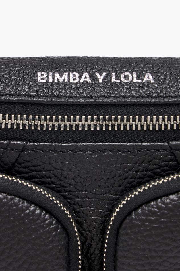 accessoires Bimba Y Lola sac banane de poche en cuir noir HV448614