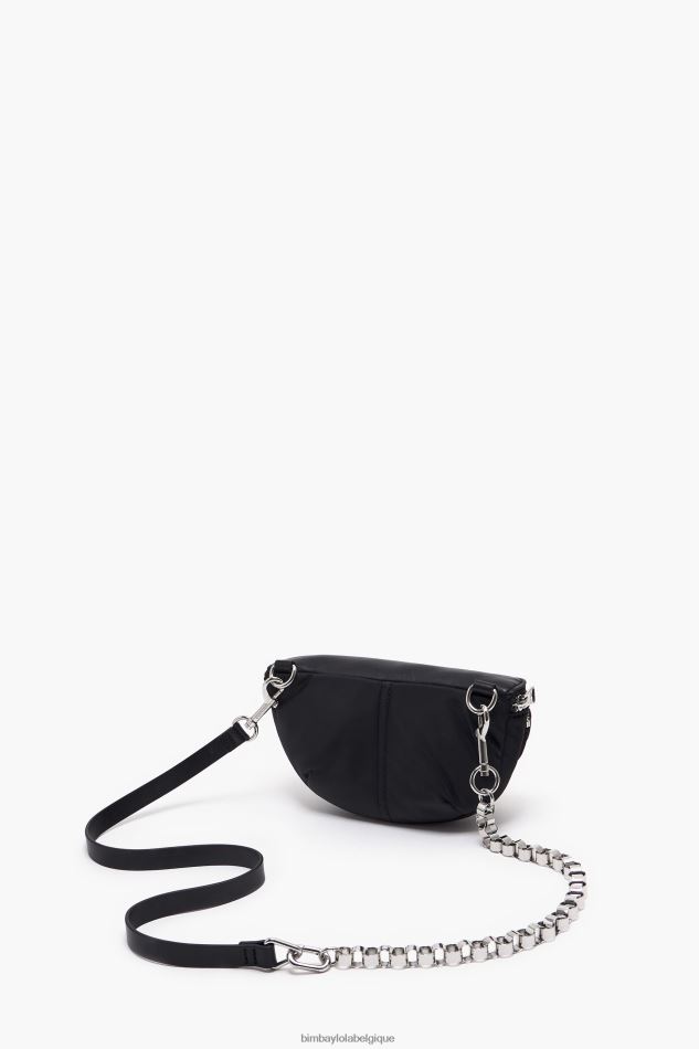 accessoires Bimba Y Lola sac banane de poche en cuir noir HV4486171