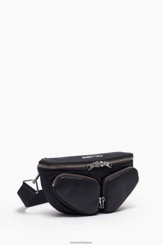 accessoires Bimba Y Lola sac banane de poche en cuir noir HV448620