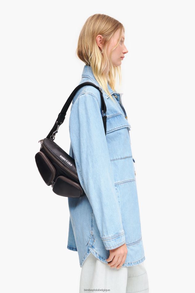 accessoires Bimba Y Lola sac banane de poche en cuir noir HV448620