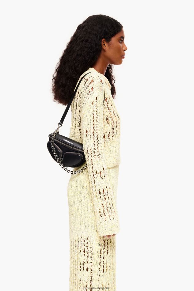 accessoires Bimba Y Lola sac banane de poche en cuir noir HV448624