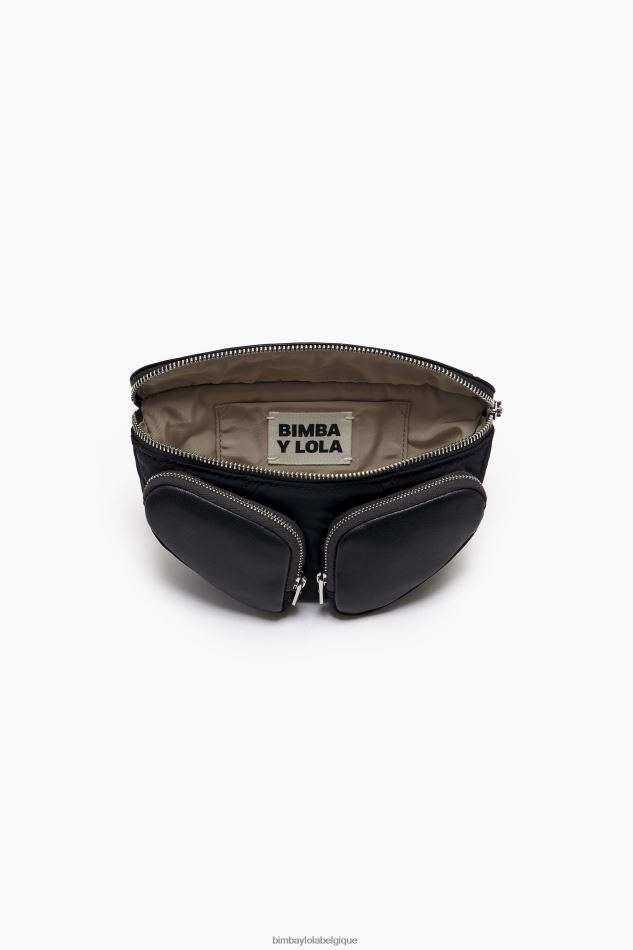 accessoires Bimba Y Lola sac banane de poche en cuir noir HV448624