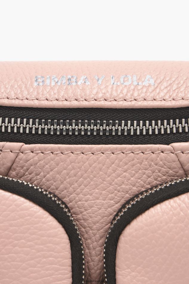 accessoires Bimba Y Lola sac banane de poche en cuir rose HV448616