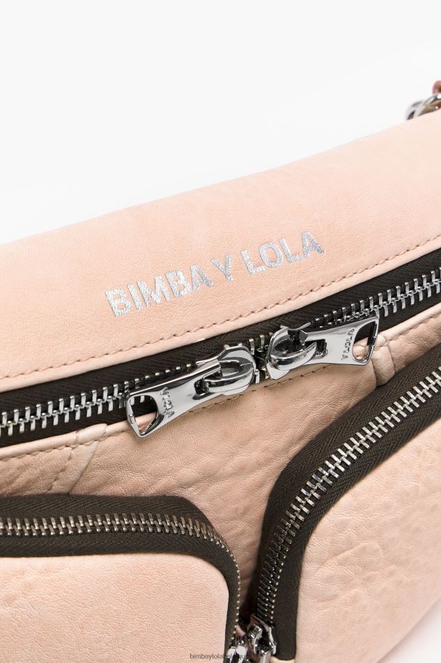 accessoires Bimba Y Lola sac banane de poche en cuir rose HV448618