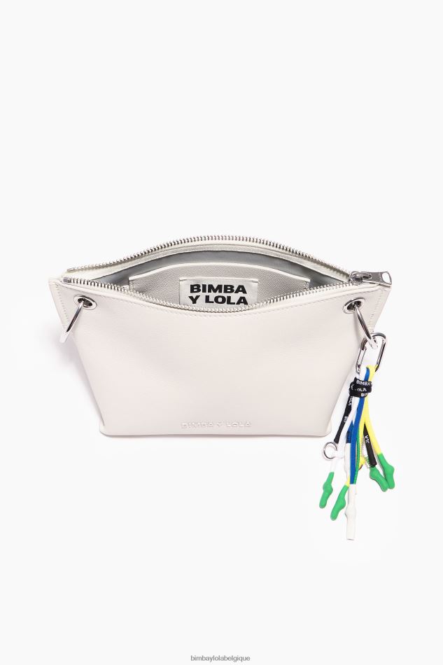 accessoires Bimba Y Lola sac à bandoulière en cuir blanc HV448642