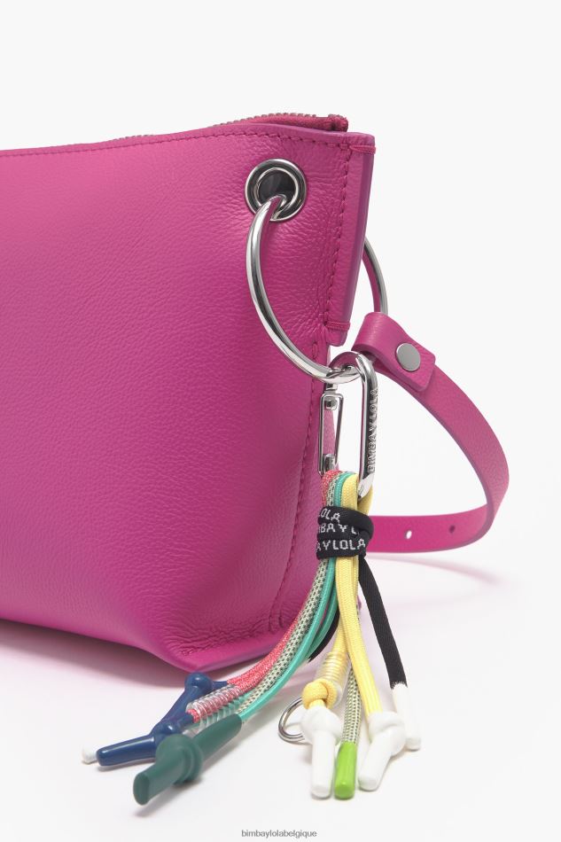 accessoires Bimba Y Lola sac à bandoulière en cuir fuchsia HV448641