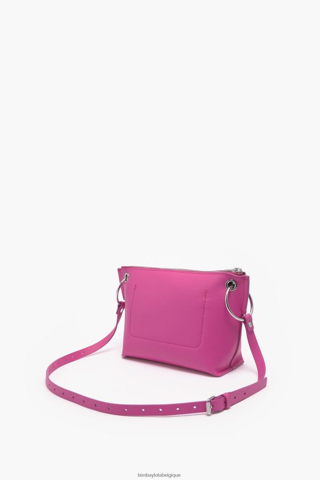 accessoires Bimba Y Lola sac à bandoulière en cuir fuchsia HV448641