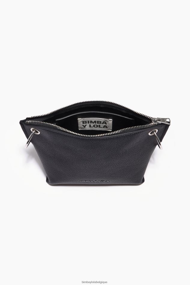 accessoires Bimba Y Lola sac à bandoulière en cuir noir HV448643