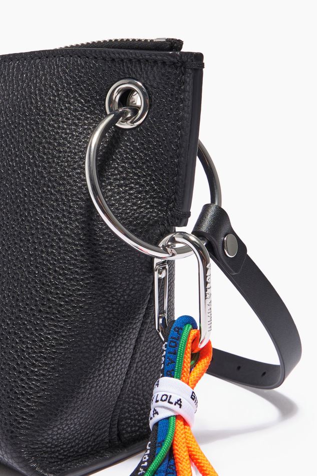 accessoires Bimba Y Lola sac à bandoulière en cuir noir HV448643