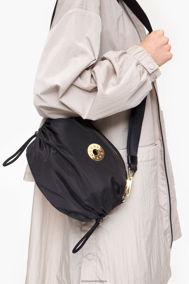 accessoires Bimba Y Lola sac bandoulière froncé en nylon noir HV448690