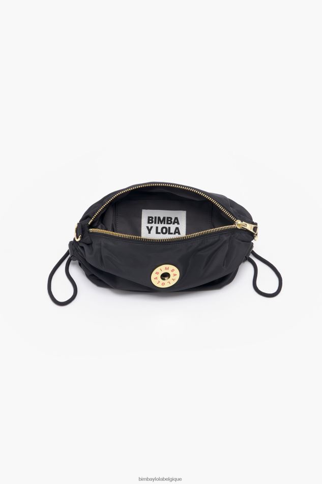 accessoires Bimba Y Lola sac bandoulière froncé en nylon noir HV448690