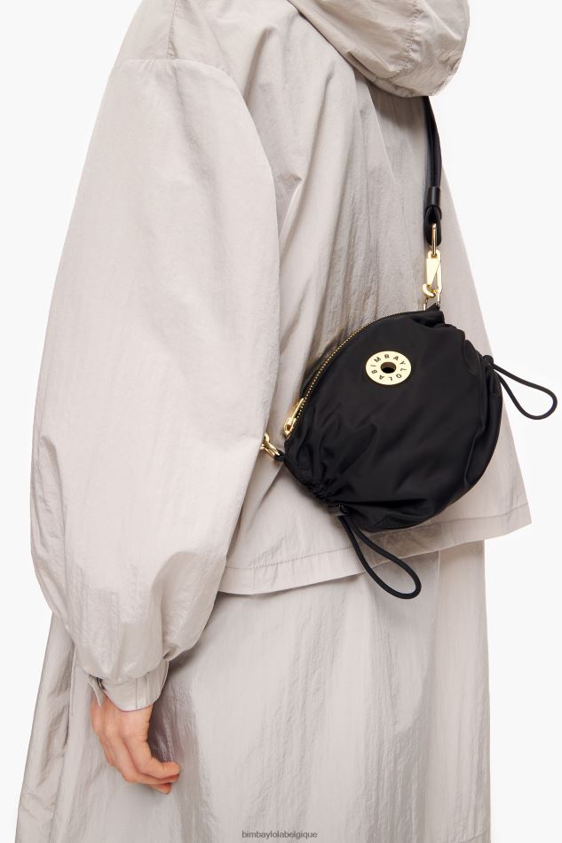 accessoires Bimba Y Lola sac bandoulière froncé en nylon noir HV448692