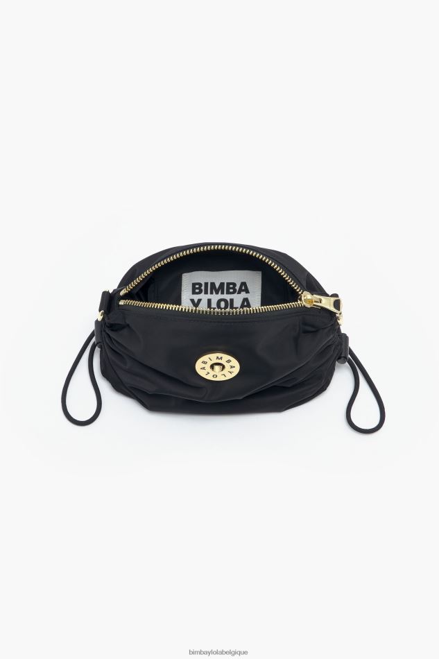 accessoires Bimba Y Lola sac bandoulière froncé en nylon noir HV448692