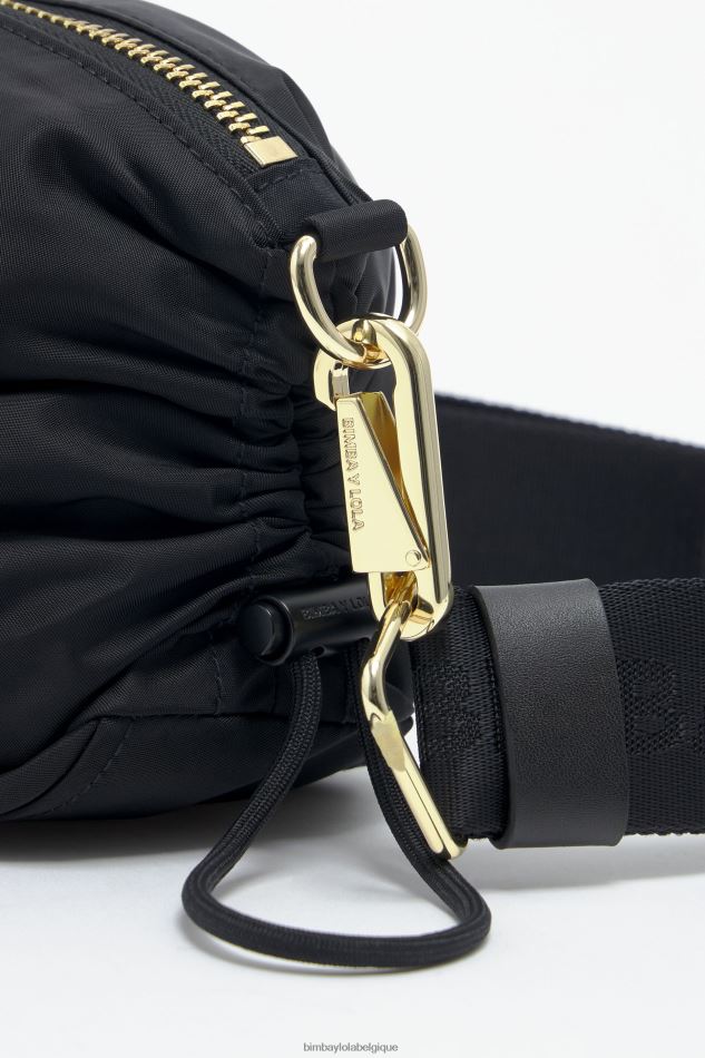 accessoires Bimba Y Lola sac bandoulière froncé en nylon noir HV448692