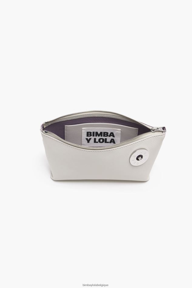 accessoires Bimba Y Lola sac bandoulière trapèze en cuir blanc HV448613