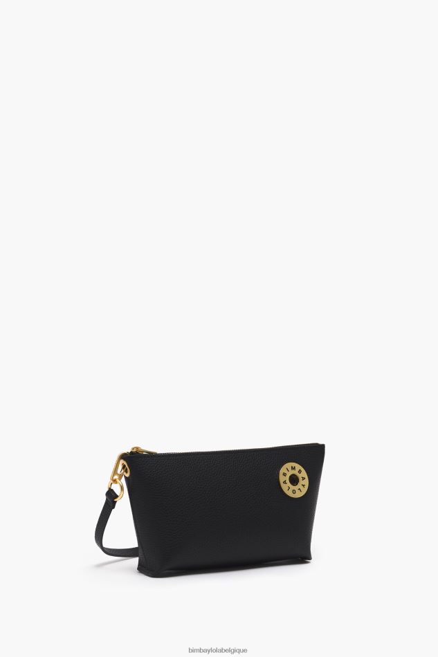 accessoires Bimba Y Lola sac bandoulière trapèze en cuir noir HV448612