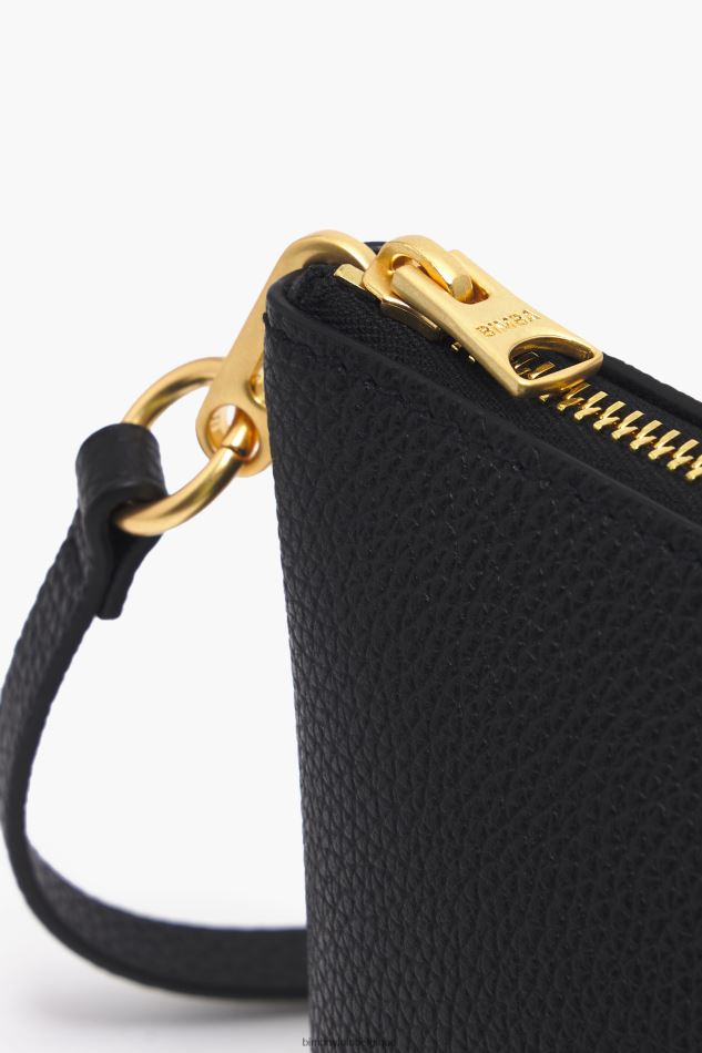 accessoires Bimba Y Lola sac bandoulière trapèze en cuir noir HV448612