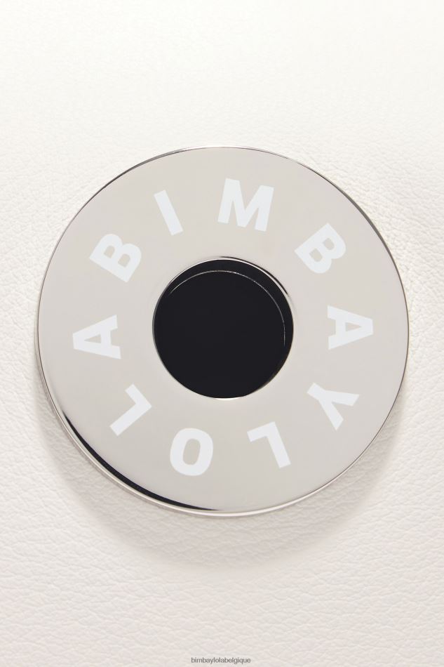 accessoires Bimba Y Lola sac hobo en cuir blanc HV448652