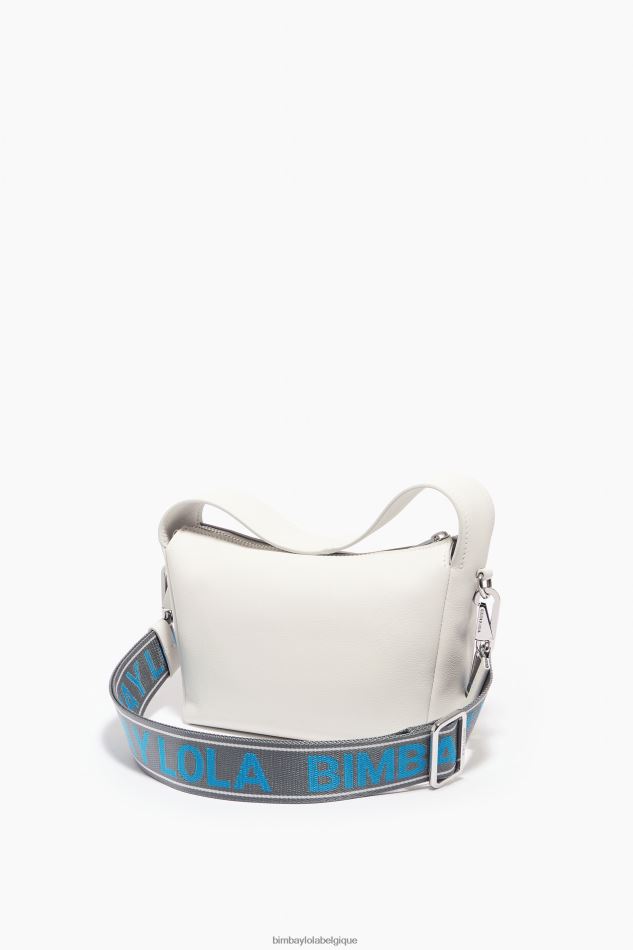accessoires Bimba Y Lola sac hobo en cuir blanc HV448652