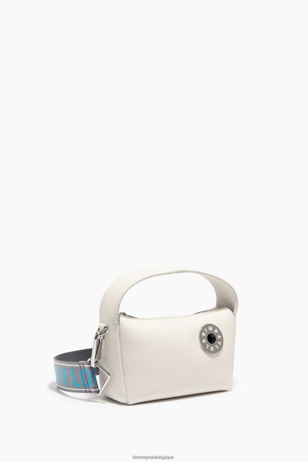 accessoires Bimba Y Lola sac hobo en cuir blanc HV448653