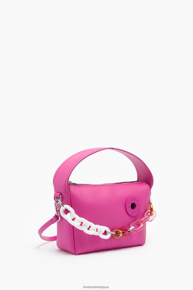 accessoires Bimba Y Lola sac hobo en cuir fuchsia HV448658